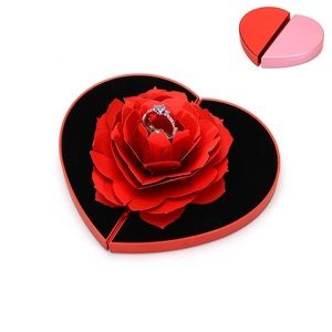 Heart-shaped Rose Flower Ring
